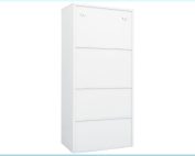 vidaXL white steel 2 door wardrobe cabinet for home storage
