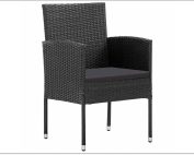 vidaXL garden chairs black poly rattan – What Your Need