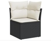 vidaXL patio sofa set placed in outdoor garden setting.