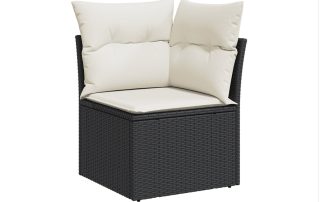 vidaXL patio sofa set placed in outdoor garden setting.