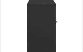 Side View Of VidaXL Anthracite Office Cabinet Showing Durable Metal Frame!